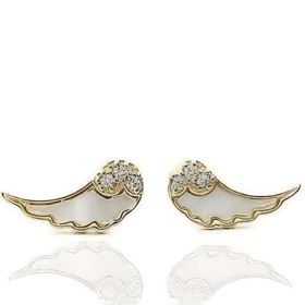 Foto de 62-393 - PENDIENTES ALAS NÁCAR 11MM 18K