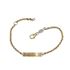 Foto de 04-699 - PULSERA BEBÉ PLACA BICOLOR (PLACA 3.7X18MM) 14CM (ANILLA A 2CM) (1,63gr) 18K