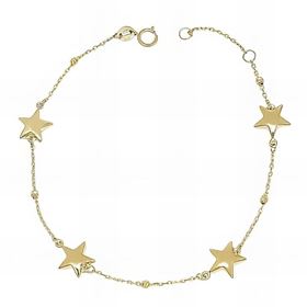 Foto de 28-11974 - PULSERA ESTRELLAS 8MMX19CM (1,70gr) (ANILLA A 2CM) 18K 
