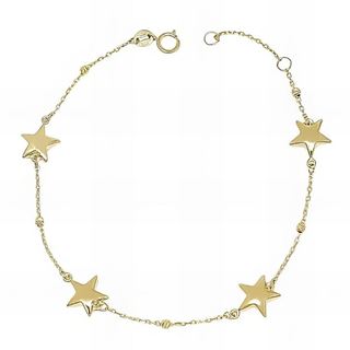 Foto de 28-11974 - PULSERA ESTRELLAS 8MMX19CM (1,70gr) (ANILLA A 2CM) 18K 