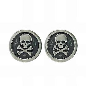 Foto de 29-17097 - PENDIENTES PLATA CALAVERA 9MM PRESIÓN