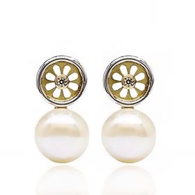 Foto de 51-1304004 - PENDIENTES TÚ Y YO PERLA 14MM CATALÁN 18K
