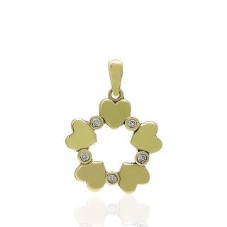 Foto de 62-1222 - COLGANTE CORAZONES CIRCONITA 16MM 18K