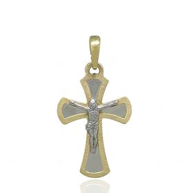 Foto de 04-250 - CRUZ CRISTO BICOLOR 25MM 18K