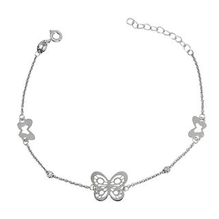 Foto de 04-436B - PULSERA MARIPOSAS 15-9MM 18CM (ALARGADOR 3CM) O.B. (1,82gr) 18K