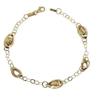 Foto de 04-563 - PULSERA COMBINADA LAPIDADA 20CM (3,10gr) 18K
