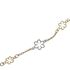 Foto de 10-00-7737 - PULSERA FLORES BICOLOR 9-7MM 18.5CM (1,94gr) 18K
