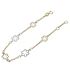 Foto de 10-00-7737 - PULSERA FLORES BICOLOR 9-7MM 18.5CM (1,94gr) 18K