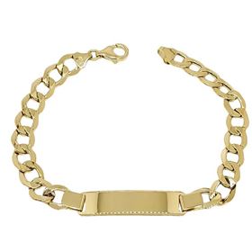 Foto de 10-391-051 - PULSERA PLACA BARBADA 8MM 21CM (12,21gr) (PLACA 10X38MM) 18K
