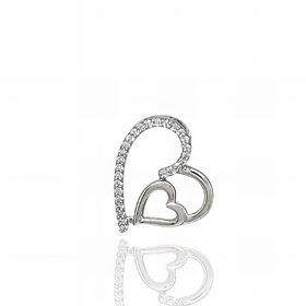 Foto de 10-470-433B - COLGANTE "NETO" CORAZONES BRILLANTE 15MM O.B. 18K