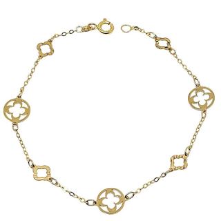 Foto de 10-656-172 - PULSERA FLORES CALADAS 8MM 18.5CM 18K