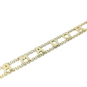 Foto de 16-PGSP07 - PULSERA GRANDE S/P 7 LETRAS 18.5CM (8,92gr) 18K