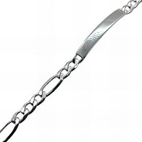 Foto de 20-A3+1B150 - PULSERA PLATA PLACA 3X1 5MM 19.5CM (PLACA 5.5X40MM)