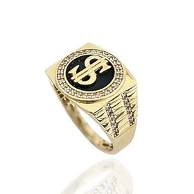 Foto de 10-139-4439 - SELLO DÓLAR CIRCONITA 14MM (5,70gr) 18K**