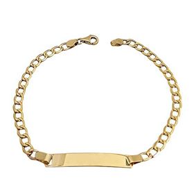 Foto de 9K10-00-6057 - PULSERA PLACA BARBADA 3.6MM 18.5CM (PLACA 4.8X30MM) (1,82gr) 9K**