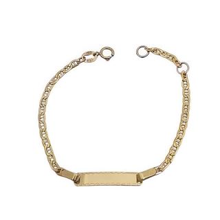 Foto de 9K10-00-7368 - PULSERA BEBÉ PLACA 2.40MM 14CM (PLACA 4X20MM) (ANILLA A 2CM) 9K**