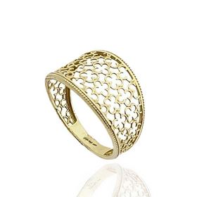 Foto de 10-177-1891S - SORTIJA FLORES CALADA 12MM 18K**