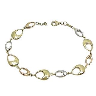 Foto de 10-139-2635 - PULSERA TRICOLOR BRILLO 9MM 19CM (4,54gr) 18K