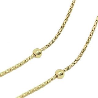 Foto de 20-KRNB130X80D - CADENA PLATA COREANA BOLAS DORADA 1MMX80CM