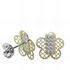 Foto de 51-1229204 - PENDIENTES FLOR BICOLOR CIRCONITA 10MM 18K