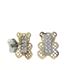 Foto de 51-1229304 - PENDIENTES OSO BICOLOR CIRCONITA 10MM 18K