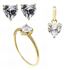 Foto de 13-9602P - PENDIENTES CIRCONITA CORAZÓN JUEGO 6MM 18K
