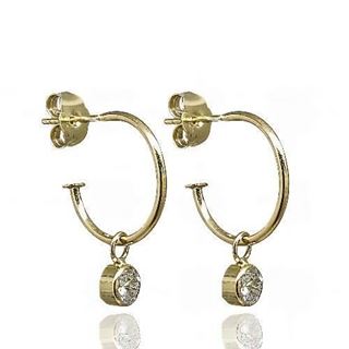 Foto de 00-1544 - CRIOLLAS CHATÓN CIRCONITA 4MM 13MM PRESIÓN 18K 