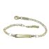 Foto de 04-634 - PULSERA BEBÉ PLACA BICOLOR (PLACA 3.5X18MM) 14.5CM (ANILLA A 2CM) (2,20gr) 18K