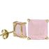 Foto de 05-3988RS - PENDIENTES PIEDRAS COLOR ROSA 8X8MM PRESIÓN 18K