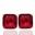 Foto de 05-3988RJ - PENDIENTES PIEDRAS COLOR ROJO 8X8MM PRESIÓN 18K
