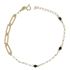 Foto de 10-501-164 - PULSERA COMBINADA PIEDRAS NEGRAS 18.5CM (2,01gr) 18K