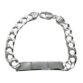 Foto de 20-GB220 - PULSERA PLATA PLACA BARBADA 6MM 20.5CM (PLACA 7X40MM) 