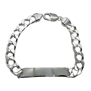 Foto de 20-GB220 - PULSERA PLATA PLACA BARBADA 6MM 20.5CM (PLACA 7X40MM) 