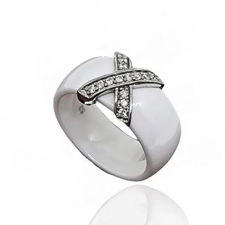 Foto de 22-120517B - *OFERTA* SORTIJA PLATA CERÁMICA CIRCONITA 9MM