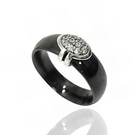 Foto de 22-120516N - *OFERTA* SORTIJA PLATA CERÁMICA CIRCONITA 8MM 