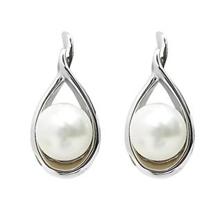 Foto de 22-100473 - *OFERTA* PENDIENTES PLATA PERLA 21MM