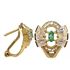 Foto de 00-1682P - PENDIENTES ESMERALDA Y CIRCONITA JUEGO 16MM OMEGA 18K