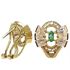 Foto de 00-1682P - PENDIENTES ESMERALDA Y CIRCONITA JUEGO 16MM OMEGA 18K