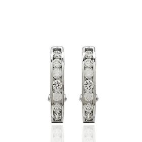 Foto de 07-7929B - PENDIENTES CIRCONITA CARRIL 18MM O.B. 18K