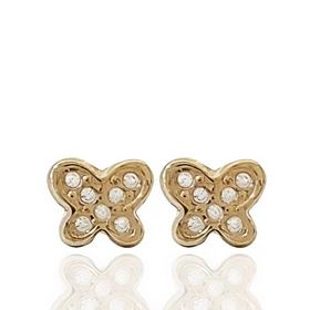 Foto de 9K05-2875 - PENDIENTES MARIPOSA CIRCONITA 6MM 9K**
