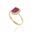 Foto de 28-0371SR - SORTIJA PIEDRA COLOR RUBÍ CIRCONITA 10MM 18K