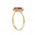 Foto de 28-0371SR - SORTIJA PIEDRA COLOR RUBÍ CIRCONITA 10MM 18K