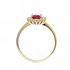 Foto de 28-0371SR - SORTIJA PIEDRA COLOR RUBÍ CIRCONITA 10MM 18K