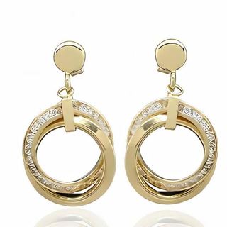 Foto de 44-201P - PENDIENTES CIRCONITA 28MM PRESIÓN 18K