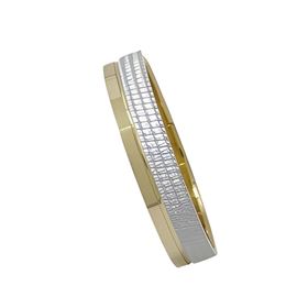 Foto de 10-351-042-23 - ALIANZA BICOLOR FACETADA 4MM 18K