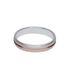 Foto de 10-351-1044-17 - ALIANZA BICOLOR ROSA MATIZADO CONFORT 4MM 18K 