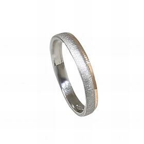 Foto de 10-351-169-12 - ALIANZA BICOLOR ROSA 3MM 18K