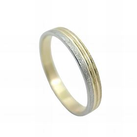 Foto de 10-351-353-15 - ALIANZA BICOLOR 3MM 18K