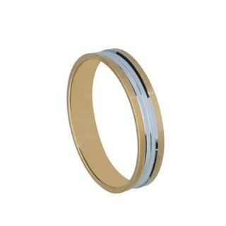 Foto de 10-351-371 - ALIANZA BICOLOR RAYADA 4MM 18K 