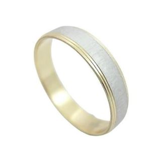 Foto de 10-351-650-12 - ALIANZA BICOLOR CENTRO MATE 4.5MM 18K 